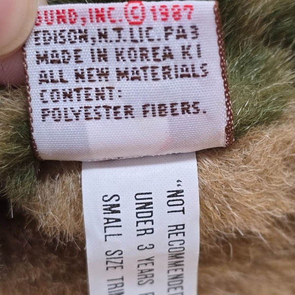 Vintage GUND Whiz Turtle Plush Green Holding Flowers Stuffed Animal 1980s - Picture 10 of 11